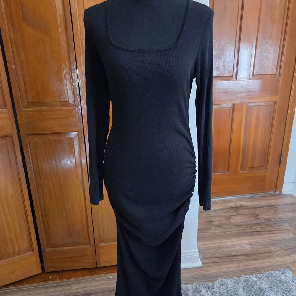 Micheal Stars-  Long-Sleeve Ruched Bodycon Dress - Women